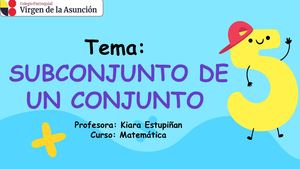Clase 11 Subconjunto De Un Conjunto