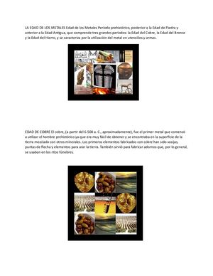 La Edad De Los Metales Edad De Los Metales Período Prehistórico