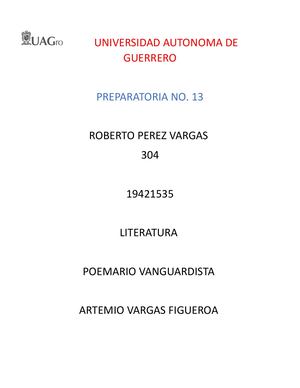 Poemario Vanguardista