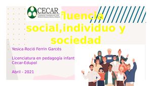 La Influencia Social Individo Y Sociedad Unidad 3