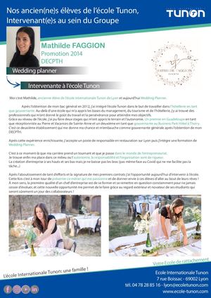 Mathilde ancienne élève Tunon