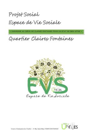 Projet Social, Espace de Vie Sociale 2020 2023