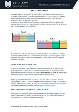 Base De Datos En Excel