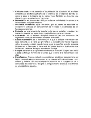 Glosario Ecologia