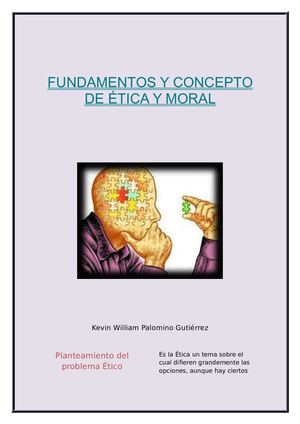 Tarea 1 Fundamentos Y Concepto De Etica Y Moral