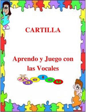 CARTILLA APRENDO Y JUEGO CON LAS VOCALES