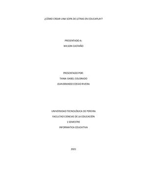 Tutorial De Sopa De Letras En Educaplay