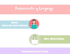 Pensamiento Lineal Y Lateral