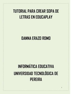 Tutorial Para Crear Sopa De Letras En Educaplay