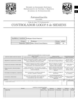 Guía L1 Controlador Logo! 8 Siemens Fr