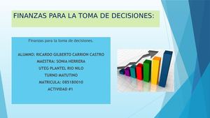 Calaméo - Finanzas Para La Toma De Decisiones Ricardo Terminada Tarea #1