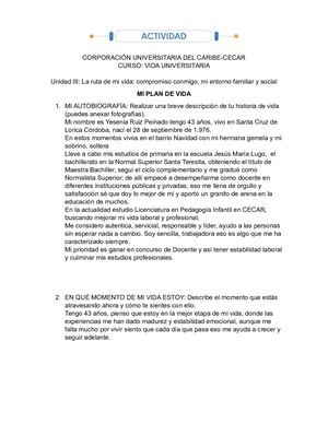 3 Unidad Proyecto De Vida YESSENIA RUIZ