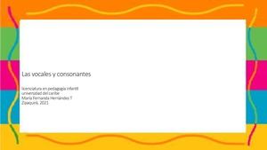 Las Vocales Y Consonantes Cartilla