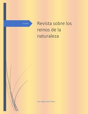 Revista sobre los reinos de la naturaleza