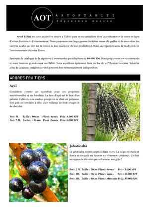 Catalogue Plante 2021