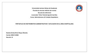 instrumentos administrativos de enfermeria