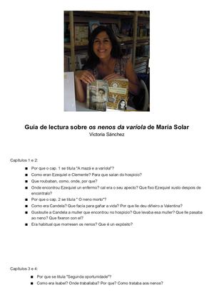 Guía De Lectura Sobre Os Nenos Da Varíola De María Solar (1)
