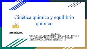 Cinética química y equilibrio químico