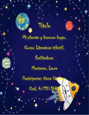 Cuento Mi Planeta Mi Hermoso Hogar #1