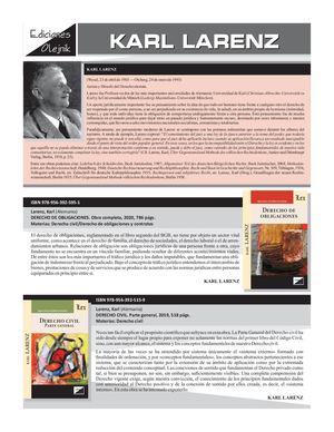 Obras De Karl Larenz En Edciones Olejnik