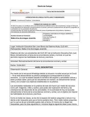 DIARIO DE CAMPO DIA 3