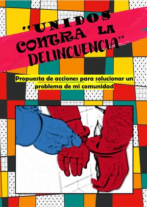 Folleto ''Unidos Contra La Delincuencia''