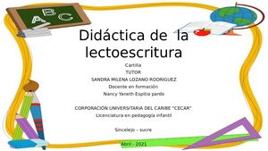 Didáctica De La Lectoescritura Cartilla