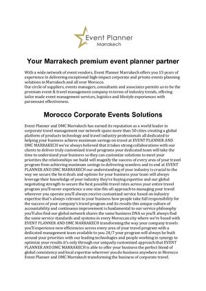 Event Planner Marrakech Presentation