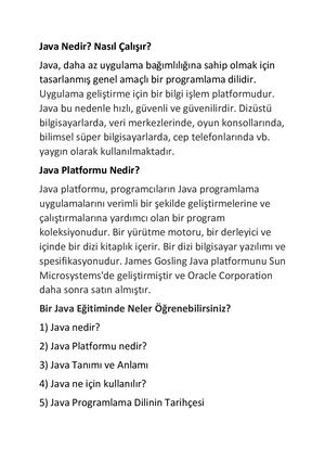 Java Nedir? Nasıl Çalışır?