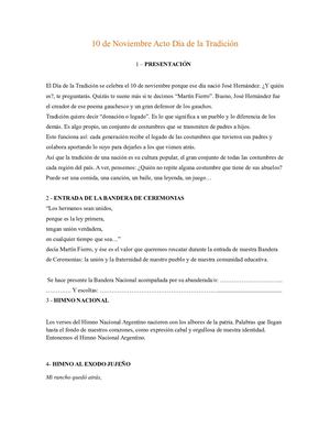 10 De Noviembre Acto Día De La Tradición 2015 1