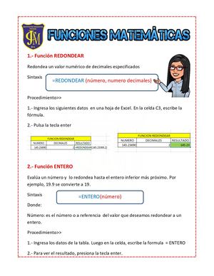 Funciones Matemáticas 6to grado