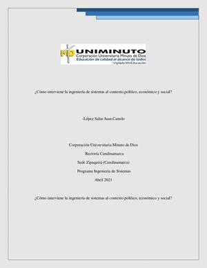 ¿ Cómo interviene la ingeniería de sistemas al contexto político, económico y social ?