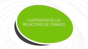 Suspensión De Las Relaciones De Trabajo