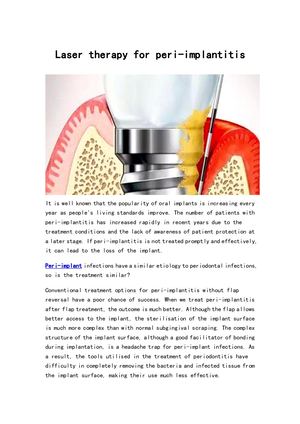 Laser Therapy For Peri Implantitis