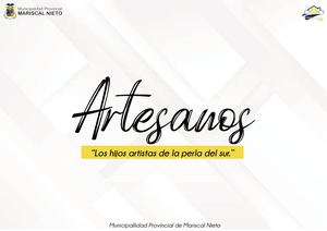 Artesanos de Moquegua 2021