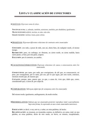Conectores Gramaticales