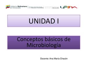 Unidad I Parte I Conceptos De Microbilo