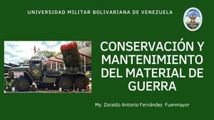 Clase 1 Conservación Y Mantenimeinto De Material De Guerra