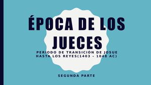 ÉPoca De Los Jueces Linea Del Tiempo