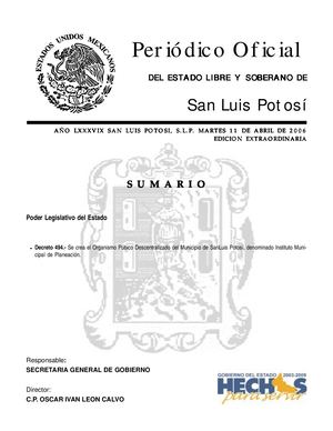 Decreto 494 Creacion Del Organismo Descentralizado Implan