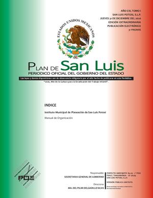 Slp Manual De Organizacion Implan (Dic 31 2020)