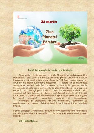 Pământul te naşte, te creşte, te mistuieşte.