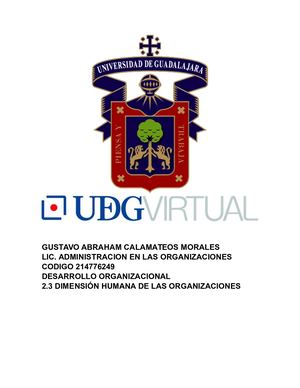 2 3 Dimensión Humana De Las Organizaciones
