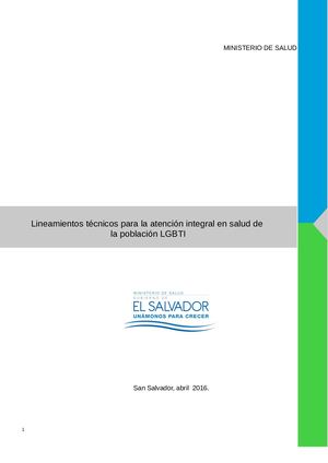 Lineamientos De Atención En Salud Población Lgbti 2016