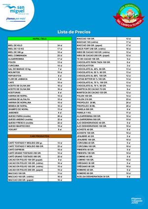 Precios Del Campo A Tu Mesa 2104