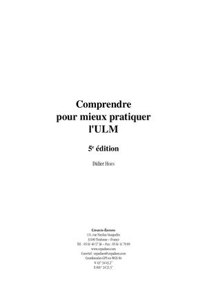 Extrait 1865 Comprendre pour mieux pratiquer l'ULM 5e édition