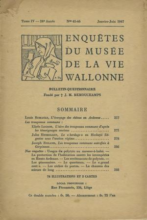 Ecorçage Des Chênes En Ardenne