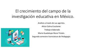 El Crecimiento Del Campo De La Investigación Educativa