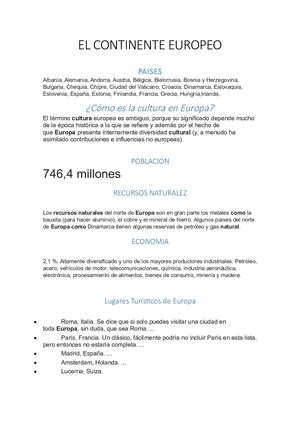 El Continente Europeo