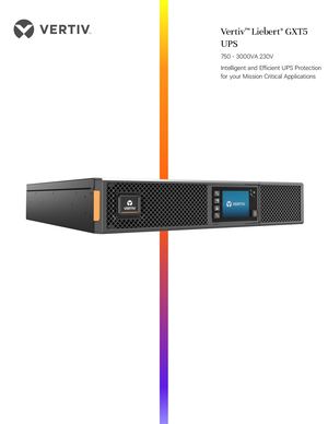 Brochure Vertiv Liebert Gxt5 0 75 3kva
